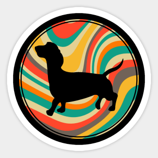 Retro Vintage  Dachshund Dog Breed Sticker